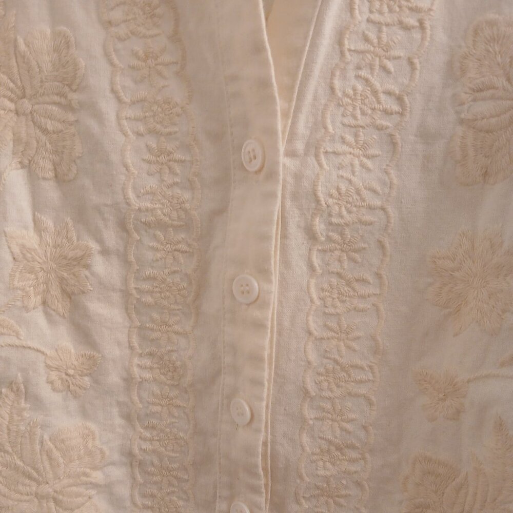 ZARA Embroidered Cream Jacket - Picture 6 of 12